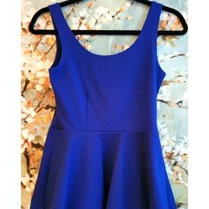 Forever 21 Blue Peplum Tank Small